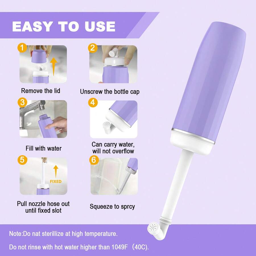 Portable Postpartum And Perineal Care Bottle, Detachable Water Tank