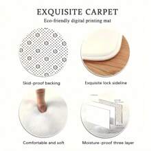 1pc/4pcs Waterproof Geometric Pattern Shower Curtain With 12 Hooks, Bathroom Decor Set Fall Decor Bathroom Accessories Back To School