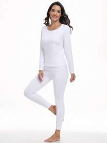 ZUTY Thermounterwäsche-Set für Damen, lange Unterhosen mit Thermofutter, weiche Basis-Schicht für kaltes Wetter, warme Winterschlafanzug-Oberbekleidung