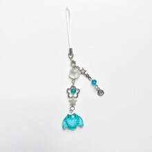 Handmade Beaded Cute Cartoon Ocean Animal Whale & Shark Phone Charm, Polka Dot Decor Keychain For Phone, Accessories Gifts For Mother, Family, Friends, Birthday, Holiday Phone Chain