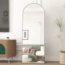 Full Length Mirror 162cm*53cm, Arch Floor Mirror With Stand Arched Mirror Full Body Mirror Black Standing Hanging Or Leaning Against Wall For Bedroom Entry Home Decor Back To School Room Decor School Supplies - màu đen - Xem 8