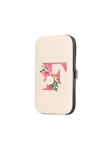 7件套字母印花旅行美甲套装，粉色字母A-Y，大容量指甲护理收纳盒，包含不锈钢工具，超锋利防溅指甲钳套装，经典设计指甲钳盒，适合移动美容、旅行、户外、住宿、学校和家庭使用。 - 米色 - 查看 27