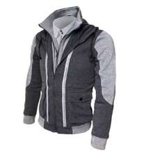 Chaqueta Informal Con Capucha Para Hombre Assassin's Creed - Gris Oscuro - Ver 3