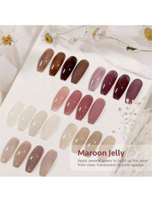 Gaoy 6 Pcs Gel Nail Polish Set - 3 - Beige - View 6