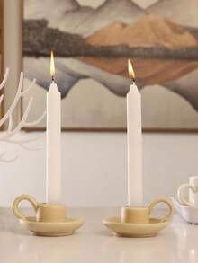 INS 风格白色陶瓷烛台，北欧家居装饰陶瓷烛台，家居用陶瓷装饰烛台，公寓装饰 - 碗形狀 - 查看 7