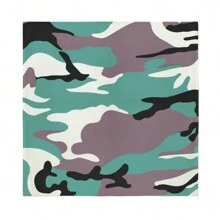 Jordefano Wholesale Lot Of 60 Cotton Solid Bandanas In Bulk - Camouflage - View 2