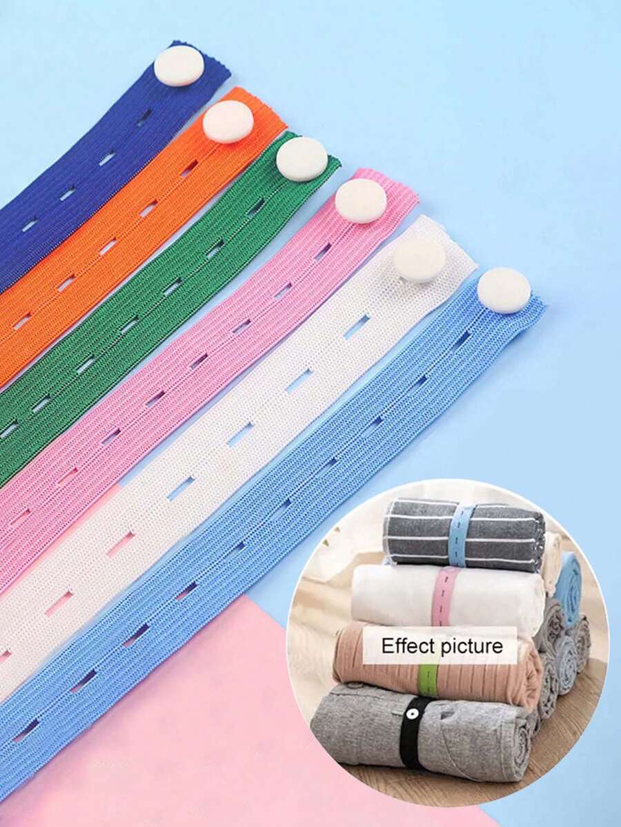 1/10/30 件衣服整理器分类带，适用于旅行商务旅行行李寄存、旅行、行李、返校、商务旅行、极简主义、男女通用、旅行配件、返校用品、旅行必备品、随机带扣款式。 - 彩色 - 查看 1