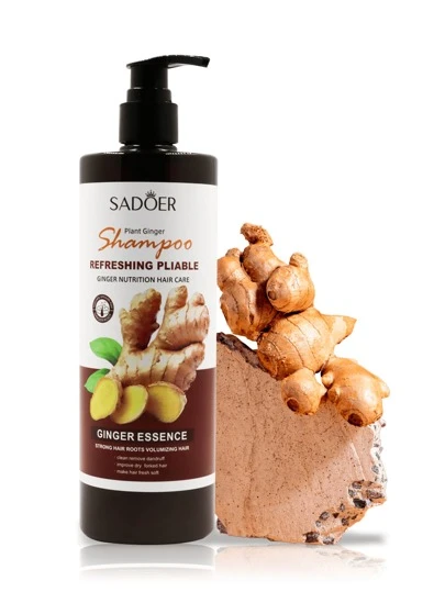 Champú de jengibre Champú para psoriasis Champú de control de aceite de larga duración 500ML Cuidado del cabello picazón en el cabelludo SADOER picazón foliculitis Pérdida de cabello, Control de aceite de larga duración Raíz de cabello fuerte anti caspa