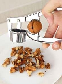 1pc Stainless Steel Garlic Press Manual Crusher Handheld Ginger Kitchen Tool,Corkscrew,Chopped And Crushed Ginger, Nuts, Garlic, Walnuts