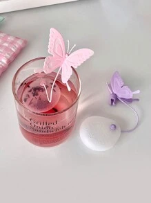 1 件 INS 风格硅胶蝴蝶茶滤器，耐高温便携式创意蝴蝶茶滤器，重返校园