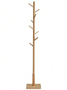 VASAGLE - Perchero para abrigos de madera maciza, árbol no empotrado, 8 ganchos, color beige natural URCR010N01 - Marrón - Ver 1