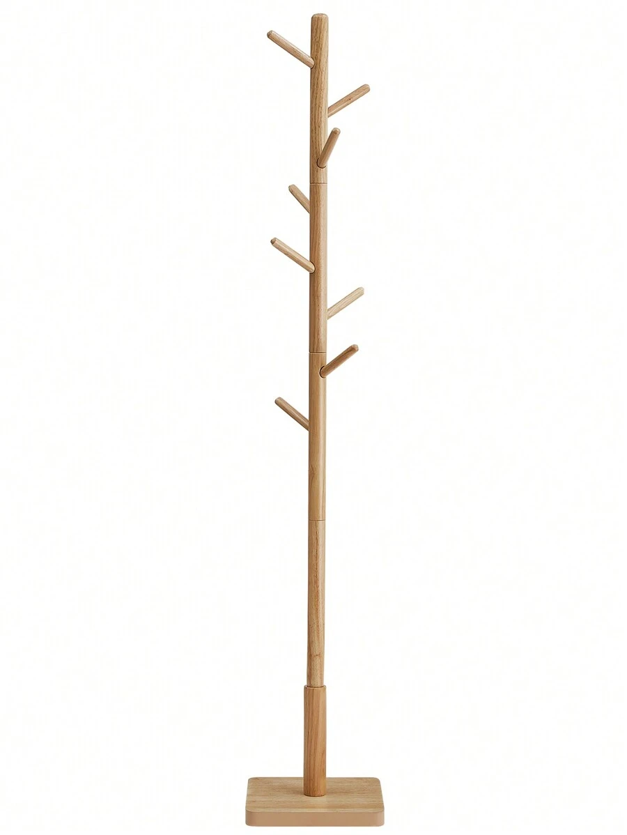 VASAGLE - Perchero para abrigos de madera maciza, árbol no empotrado, 8 ganchos, color beige natural URCR010N01 - Marrón - Ver 1