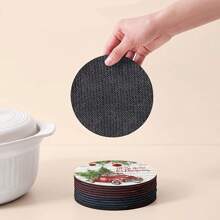 2pcs/Set New Silicone Christmas Gingerbread And Christmas Tree Coasters, Heat Resistant Non-Slip Absorbent Drink Coasters - Multicolor - View 6