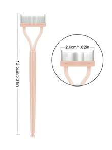 1 pieza Separador de pestañas, herramienta de maquillaje profesional - Separa fácilmente las pestañas sin dañarlas, para asistencia de maquillaje diario - Albaricoque - Ver 6