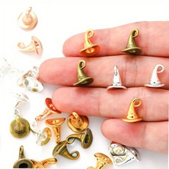 20 件锌合金万圣节巫师帽吊坠饰品适用于 DIY 手链项链工艺品