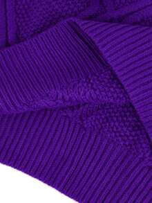 Knit Mix Elegante suéter de punto de manga larga, cuello redondo y corte holgado para mujer, estilo callejero chic, para primavera y otoño. Parte superior de moda casual adecuada para Navidad, Acción de Gracias y Año Nuevo (patrón aleatorio)