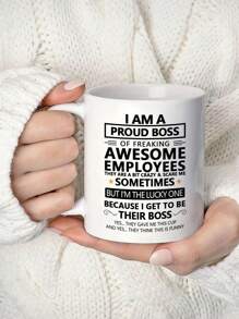 1 件 11 盎司幽默老板趣味感谢咖啡杯 - 带有有趣设计的陶瓷咖啡杯，感谢老板导师、领导的礼物，独特的办公室礼物创意，老板感谢礼物，老板杯，水杯，生日，情人节，可重复使用，非常适合果汁牛奶，隔热，所有季节和场合 - 非常适合夏季、冬季、节日、圣诞节、感恩节、新年庆祝活动、家庭厨房用品，适合热饮或冷饮，秋季、秋季装饰返校 - 彩色 - 查看 3