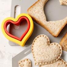 1 pieza/4 piezas Cortador y sellador de sándwiches, cortador de pastelería, para decoración de cajas de almuerzo de vuelta a la escuela, herramientas de repostería, accesorios de cocina - multicolor - Ver 4