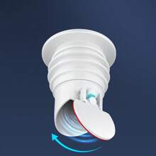 Kitchen Drain Pipe Seal: Plastic Anti-Return Odor Blocker For Washing Machine Drainage - White - View 1