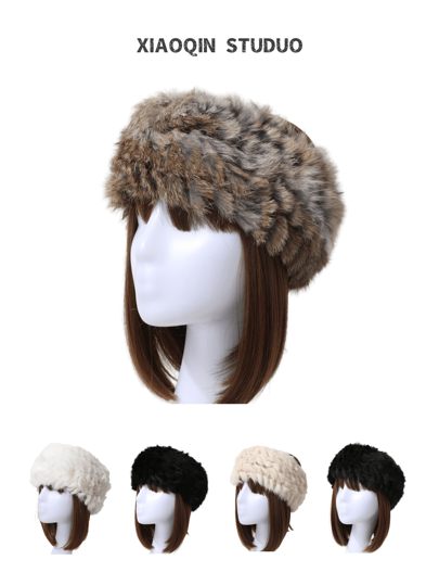 1pc Women's Warm Knit Fluffy Headband, Fuzzy Soft Comfortable Headbands, Suitable For Fall And Winter Halloween