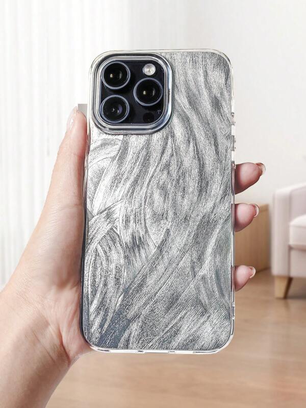 1 قطعة من حالة الهاتف ذات الإطار الصلب من البلاستيك وأرجل مصنوعة من مادة TPU اللينة ضد الصدمات والسقوط، ذات نمط ريشي أنيق، متوافقة مع أجهزة أبل آي فون 11/12/13/14/15 و سلاسل A/S و Redmi و OPPO A