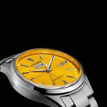 CITIZEN 50m Waterproof Mechanical Movement Stainless Steel Strap Japanese And Korean Watch 40mm Men's Watch Black Dial