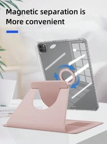 DANYCASE 旋转保护壳 适用于 iPad (A16) 2025 10th 10.9 Air 11 13 M2 M3 2024 2025 Pro 11 13 M4 2024 Air 4th 5th 10.9 5th 6th 9.7 7th 8th 9th 10.2 Pro 11 12.9 360 度旋转可拆卸保护套 - 粉色 - 查看 7