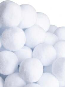 40 件人造雪球室内打雪仗套装，雪地沙滩玩具球，家长互动打雪仗，适合室内或室外玩耍 - 安全、干净，适合随时玩耍，圣诞节/冬季假期逼真的假雪球投掷游戏，圣诞树装饰 - 白色 - 查看 9