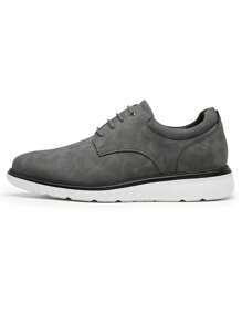 Men's Crossflex Casual Open Lacing Oxford Sneakers - Stylish And Comfortable Dress Shoes For Every Occasion - 灰色 - 查看 5