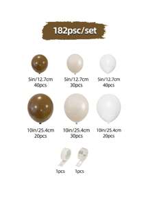 Bộ 182 vòng hoa bóng bay màu kaki, be, trắng, bộ bóng bay tự làm, thích hợp cho trang trí tiệc cưới sinh nhật, trang trí bóng bay cao su, đạo cụ chụp ảnh sinh nhật, trang trí phòng trong nhà cho tiệc sinh nhật kỷ niệm, trang trí tiệc ngày lễ, trang trí tân gia, trang trí tiệc độc thân - Nhiều màu - Xem 5