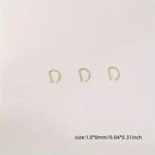 1pc/3pcs Men's Fake Ring Earrings Fashion Punk Non Nose Clip Stainless Steel Perforated Diaphragm Body Jewelry Christmas New Year Valentine's Day Holiday Gift - As Shown - View 11