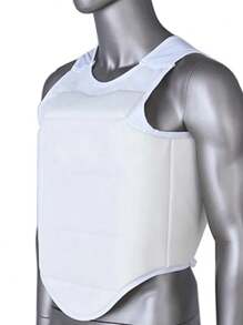 1pc Taekwondo & Boxing Chest Protector - White - View 1