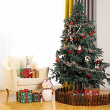 10/16,5 pies Guirnalda de oropel metálico de Navidad, adornos brillantes colgantes para árbol de Navidad, suministros de fiesta, decoración interior y exterior - Multicolor - Ver 9