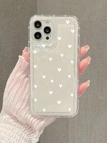 1个简约时尚印花彩色心形图案透明防震手机壳，兼容 17/7/8/7Plus/8Plus/X/XS/XR/XSMax/11/11Pro/11ProMax/12/12Mini/12Pro/12ProMax/13/13Mini/13Pro/13ProMax/14/14Pro/14ProMax/14Plus/15/15Pro/15Plus/15ProMax/16/16Pro/16Plus/16ProMax 和 Galaxy S20FE/S20+/S21FE/S21/S22/S22Ultra/S22+/S23/S23+/S23Ultra/S24/S24+/S24Ultra， A04/A05/A05S/A12/A13/A14/A15/A23/A24/A32/A33/A34/A35/A52/A52S/A53/A54/A55 - 無色 - 查看 2