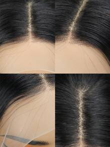 13x4 Silky Straight Transparent Lace Front Wig Virgin Human Hair Wear And Go Glueless Wig Pre Plucked Natural Hairline 150% Density Buss Down Very Long 36inch Hair Transparent Frontal For Women Unprocessed Hair Natural Black Pre-Plucked Hairline