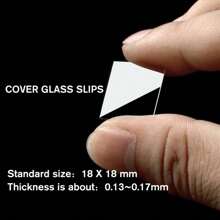 2 Set (50Pcs/Set) Microscope Slides Cover Glass For Optical Microscope Accessories UK - 白色 - 查看 4