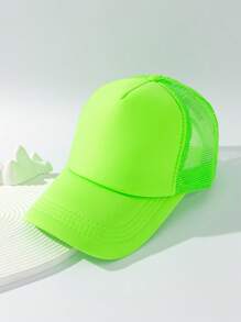 1pc Women's Solid Color Mesh Baseball Cap For Daily Wear Or Party Halloween - Multicolor - View 8