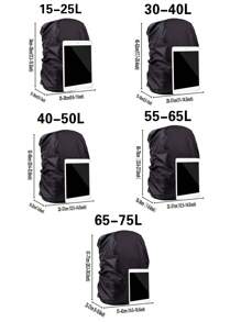 旅行背包防雨罩背包带反光条适用于15-75L防水包露营徒步登山防尘防雨罩背包保护套我爱我的男朋友 - 黑色 - 查看 2