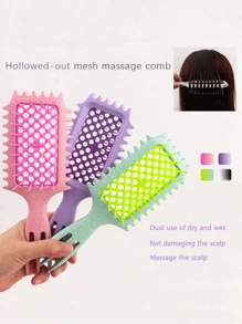 Lược tạo kiểu tóc xoăn Define Curl, Lược xoăn rỗng Home Hollow, Lược massage, Lược tóc xoăn rơm lúa mì, Thiết kế đuôi ba nhọn, Tạo kiểu dễ dàng cho tóc gợn sóng & tóc xoăn bồng bềnh Lược đệm khí bằng nylon dành cho phụ nữ, Có tay cầm bằng nhựa ABS, Dụng cụ chăm sóc tóc lý tưởng để tạo kiểu tóc đẹp hơn - Nhiều màu - Xem 2