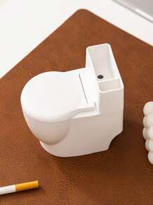 1pc Toilet-vormige asbak met deksel, modieuze overdekte asbak, toilet-asbak beste geschenken