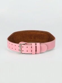 Pu 7mm Leather Weight Lifting Belt Premium Weightlifting Belt For Lifting, Powerlifting, Cross Training, Gym, Workout & Weight Training - Weightlifting Belts For Men And Women Gym Accessories - Baby Pink - View 7