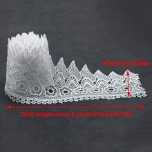 1 Yard/Roll White Lace Trim For Curtain, Tablecloth, Dress, Pillow, Wedding Dress DIY Sewing Crafts - Multicolor - View 4