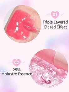 HOLIKA HOLIKA Heart Crush Bare Glazed Tint #07 Sour Rose Liquid Lipstick, Long-Lasting, Pigmented, Waterproof, Lightweight, Glossy Lip Tint, 3g/0.1oz | Korean Makeup - #07 Acid Rose - View 4