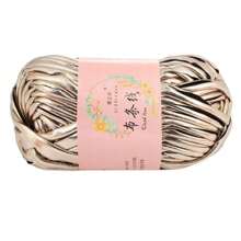 1入組100g仿皮光澤鉤織針織毛線球，適用於製作包包、毛毯、靠墊、T恤等DIY手工編織 - 彩色 - 查看 30