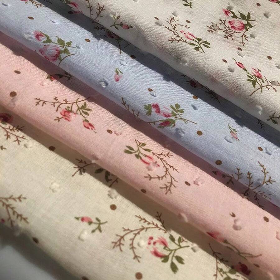 1 件花卉提花雪纺连衣裙面料，59 英寸宽 x 3 码长，70gsm 重量