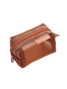 1 件网状零钱包迷你透明网状拉链包手拿包收纳零钱包便携式数据线袋女士礼物钱包必需品 - 彩色 - 查看 8