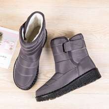 Winter Women's Snow Boots - Waterproof, Anti-Slip Ankle Booties With Warm, Fluffy Lining For Comfortable Slip-On Style. - Xám - Xem 4