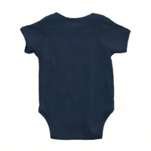 BRISCO BRANDS Funny Geek Baby Graphic One Piece Bodysuit Grammer Joke Punctuation Conversation Joke Comma Wait Question Mark What Casual Everyday Soft Cotton Printed Cap Sleeve Lap Neck Romper Baby Clothes - 海軍 - 查看 2