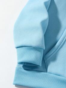 Custom Women's Sweatshirt - Design Your Own Personalized Front And Back Printed Sweatshirt By Adding Your Own Picture. - Baby Blue - View 5