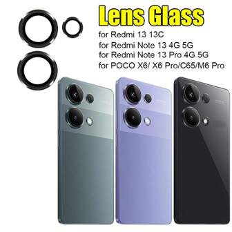 Metal Ring+ Tempered Glass Lens Camera Protector Film Compatible With Redmi 13 13C Redmi Note 14 13 4G 5G Note 13 14 Pro 4G 5G Note 13 Pro+ POCO C65 M6 Pro X6 Pro 5G X6 5G Compatible With Xiaomi 13T 14T Pro HD Clear Lens Glass Protective Case Gift For Birthday, Family, Friends Alloy Metal With Tempered Glass Full Cover, Lens Protector, Phone Accessories Waterproof Shockproof Anti-Fall Anti-Fall Scratch Resistant Anti-Fingerprint